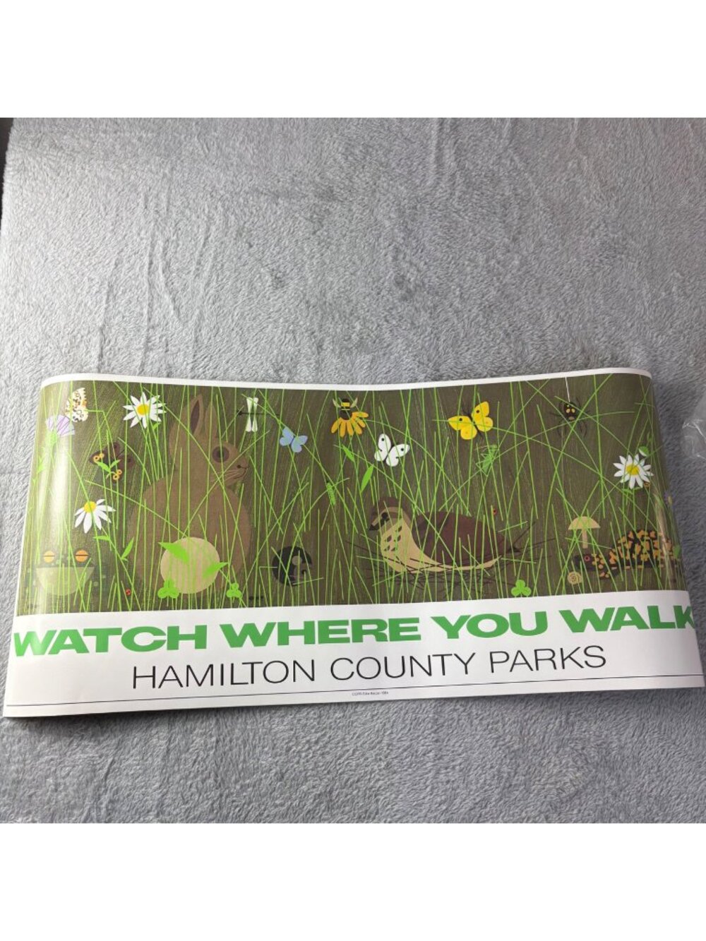 Watch Where you Walk Poster Edie Harper 1984 Nature Vintage Hamilton County Park